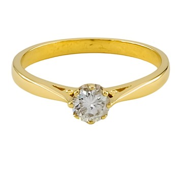 18ct gold diamond 0.33cts solitaire Ring size N